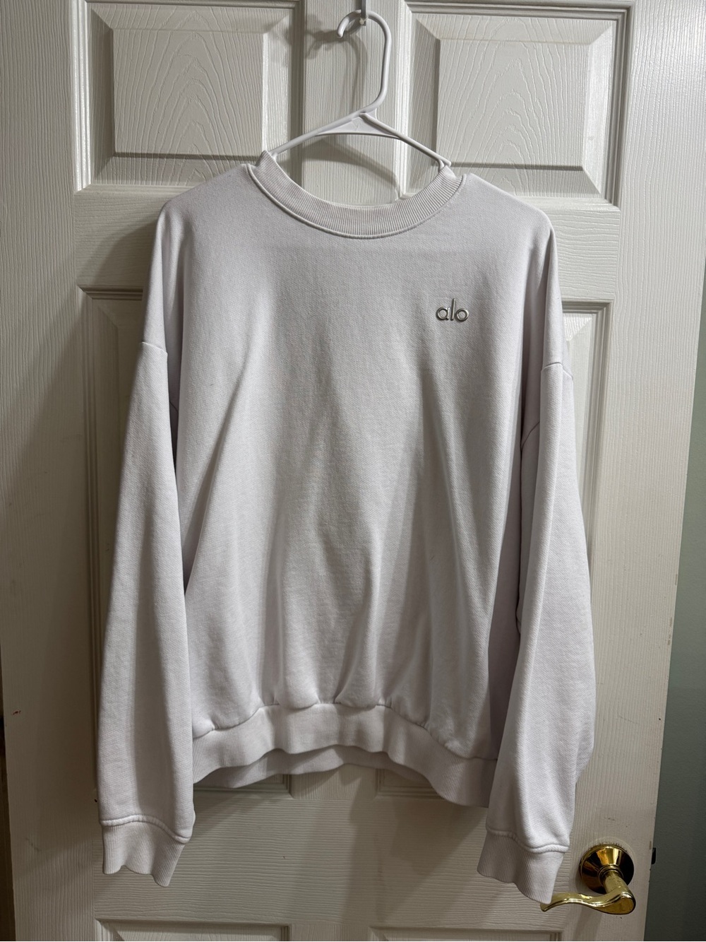 White ALO Yoga Accolade Crewneck Sweatshirt